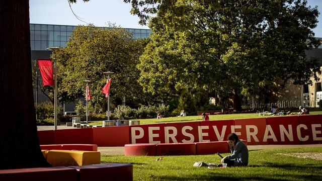 Lawn in front of Beury Hall