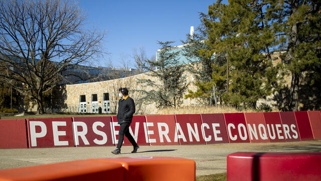 A student on Main Campus.