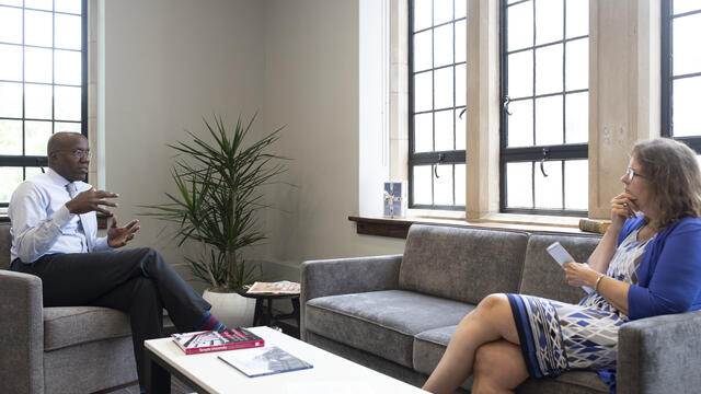 President Wingard pictured with Sue Snyder.