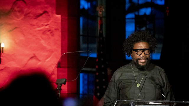 Questlove at the Lew Klein Alumni in the Media Awards ceremony.