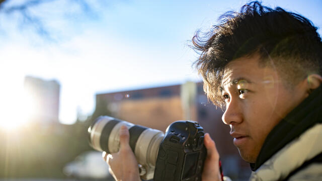 Rich Le holding his camera