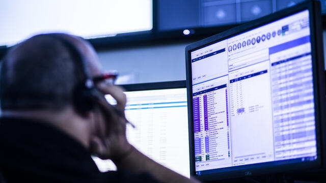 An image of the Communication Center in the Department of Public Safety.