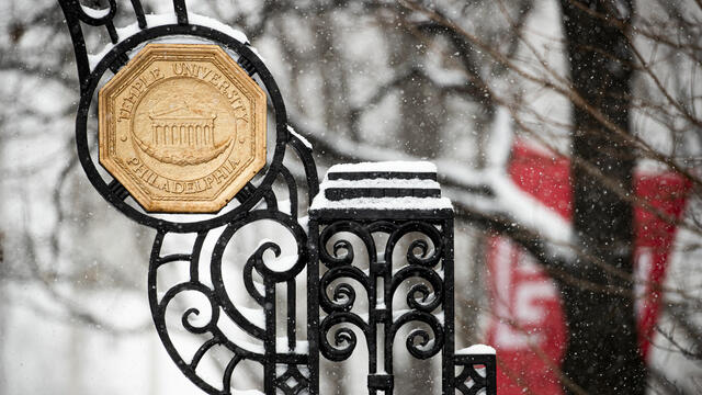 Temple marker pictured.