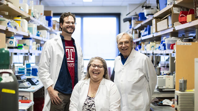 Image of the Temple faculty team who developed OmegaSkin.