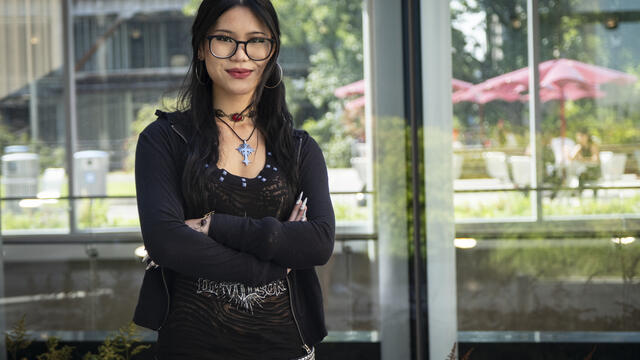 Bella Kwok standing outside on Mazur Terrace