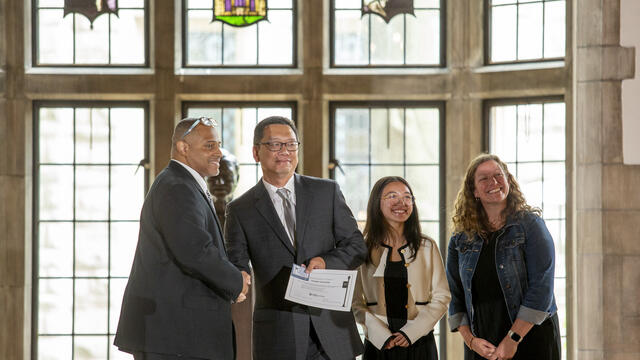 Representatives from Temple receiving the PA CARES designation