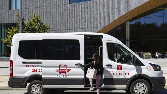 A student enters a Flight vehicle