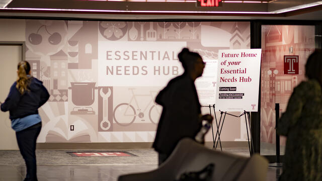 Location of Essential Needs Hub on Temple's campus