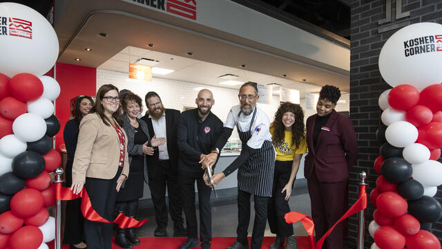 Kosher Corner ribbon cutting pictured.