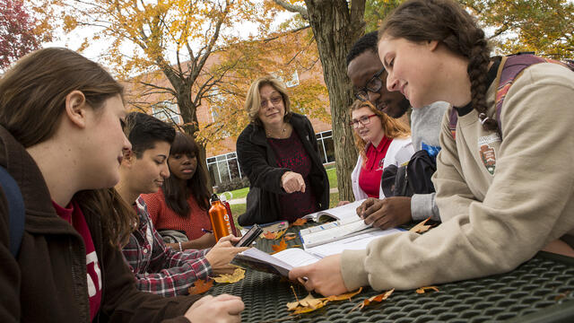Students talk about their studies at Temple University Ambler