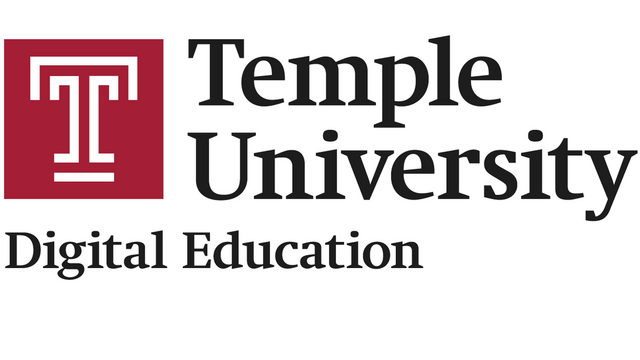 Logo of the office of Digital Education at Temple University