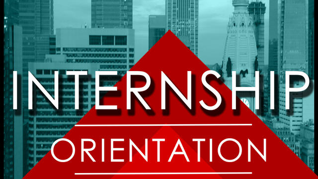 Internship orientation flyer