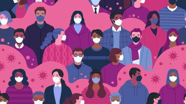 Image of people wearing masks