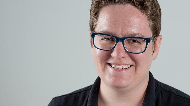 Image of Adrienne Shaw in a black shirt.