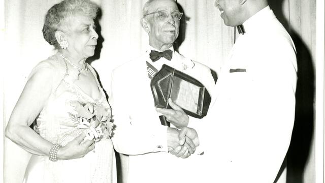 Dr. Agnes Berry Montier with her husband Joseph A. Montier and Wallace K. Newsome
