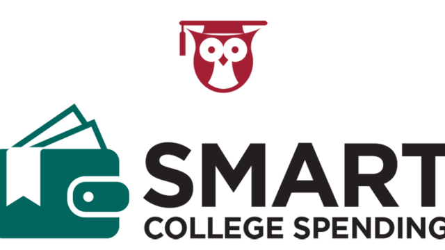 An owl with a commencement cap above the words smart college spending.