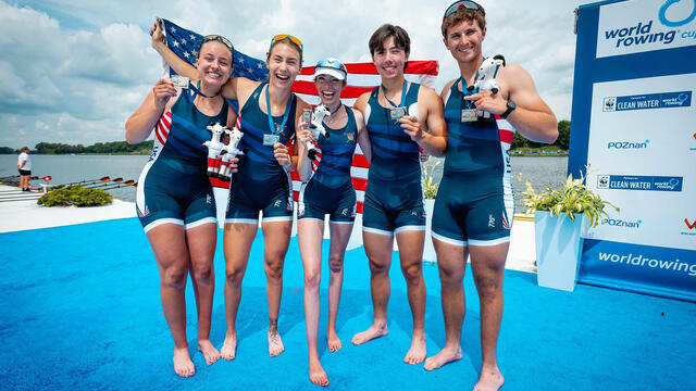 Image of Gemma Wollenschlaeger at the World Rowing Cup III in Pozna , Poland.