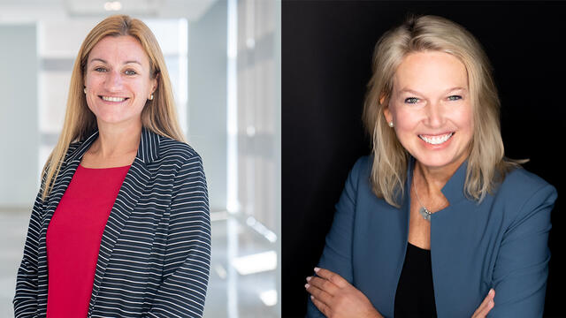 Image of Sheri Lambert and Amy Lavin, faculty at Temple s Fox business school.