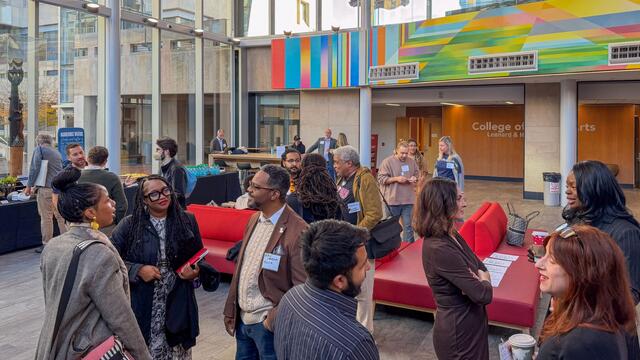 Attendees gather in Mazur Hall for Klein Camp 2025
