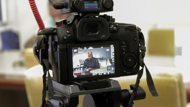 An image of a camera used for filming The Second Trauma documentary.