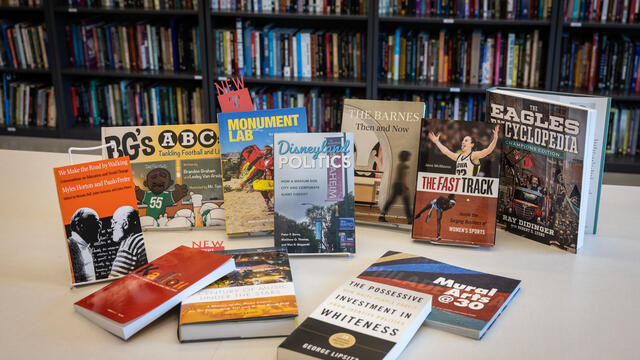 temple university press titles on a table