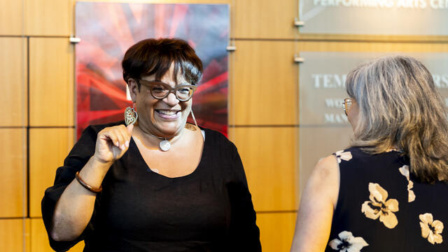 Val Harrison pictured at her retirement event.