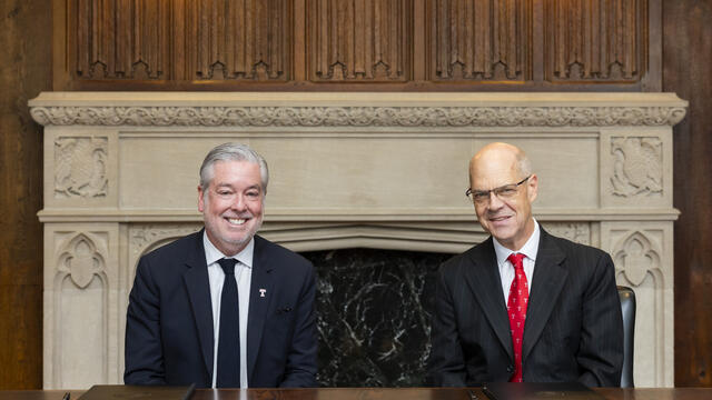 President Fry and Steve Charles pictured
