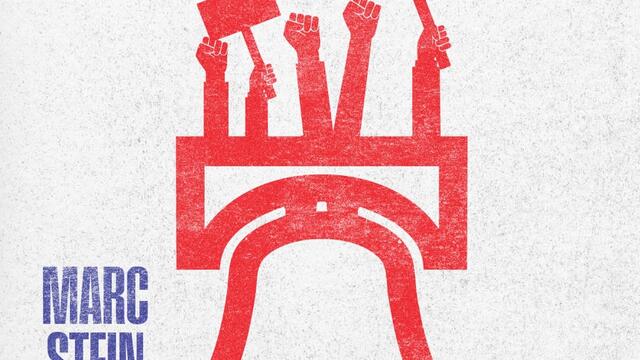 Cover of Mark Stein's Bicentennial depicting hands raised in protest coming from top of liberty bell