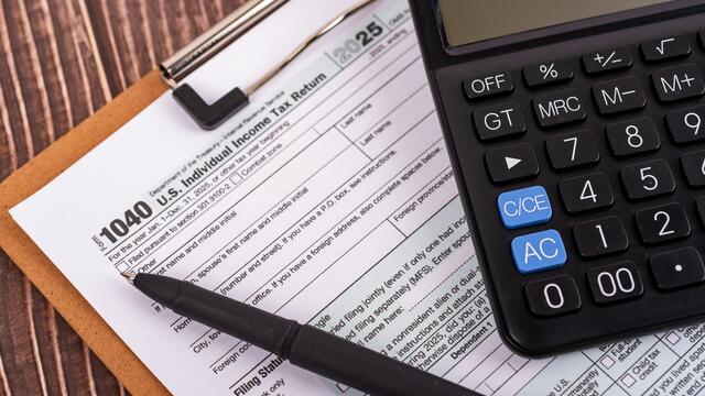 An image of a 2025 tax return.