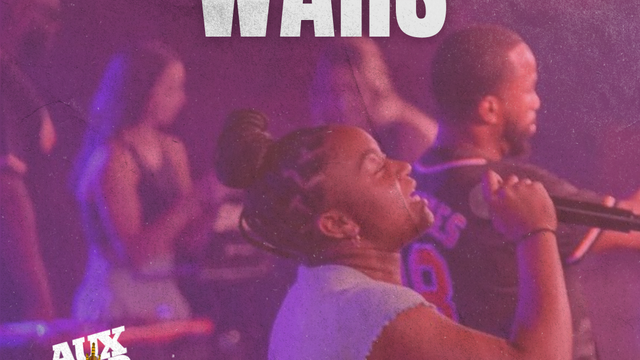 Student singing on stage. Flyer says: "Aux Cord Wars. Saturday, August 22nd from 7:00 PM - 10:00 PM at the Temple Performing Arts Center (TPAC)."