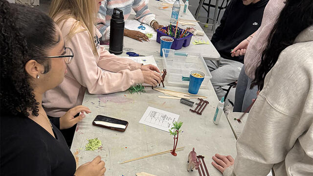 students participating in an Art Hive