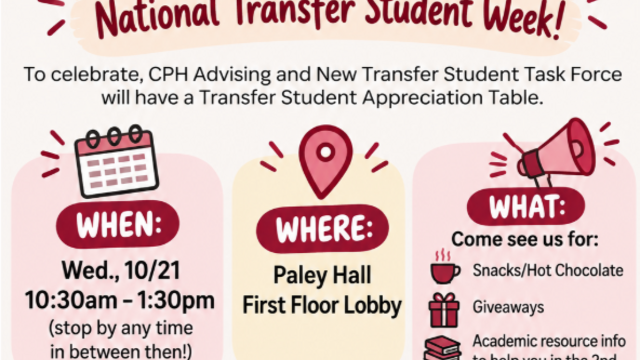 Transfer Student Appreciation Table
