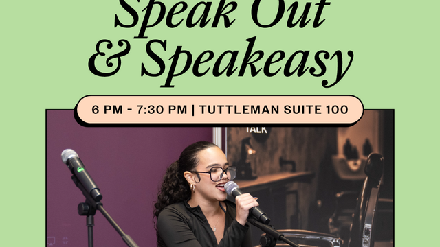 NCOW Speak Out & Speakeasy, 6-7:30pm, Tuttleman Suite 100