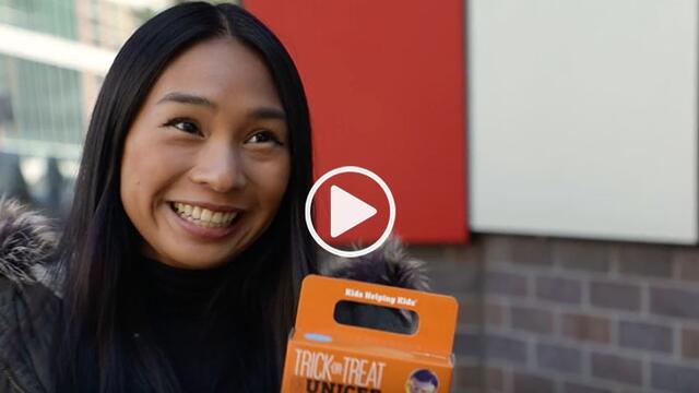 An animated GIF showing a girl talking to a camera, then cuts to an angry cat.