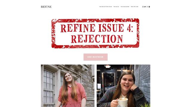 A screenshot of issue 4 of REFINE magazine.