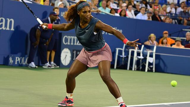 Image of Serena Williams playing tennis.