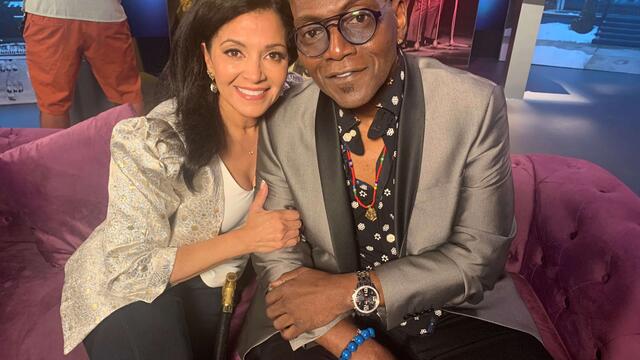 Suzette Charles with bassist Randy Jackson.