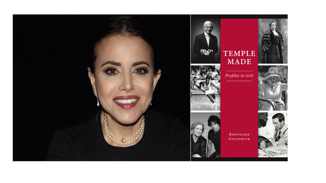 Image of Author Ronnyjane Goldsmith and the Temple Made: Profiles in Grit book cover.