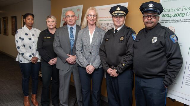 Vice President for Public Safety Jennifer Griffin accepted the North Broad Renaissance Award on behalf of the department.