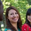 Three international students talking to each other on Temple s Main Campus.
