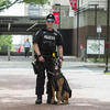 Office Doug Hotchkiss with K-9 officer Baron.