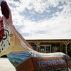 A colorfully painted DNC donkey representing Tennessee.
