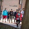 Students walking on campus