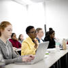 Students using computers in a classroom