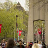 students at the Bell Tower