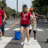A group of people dancing on Broad Street