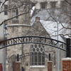 Snow falls on Main Campus