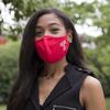Marnice Charles from Klein College wearing a Temple branded mask.