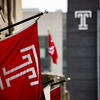The Temple flag files on Main Campus.