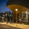 Charles Library at night